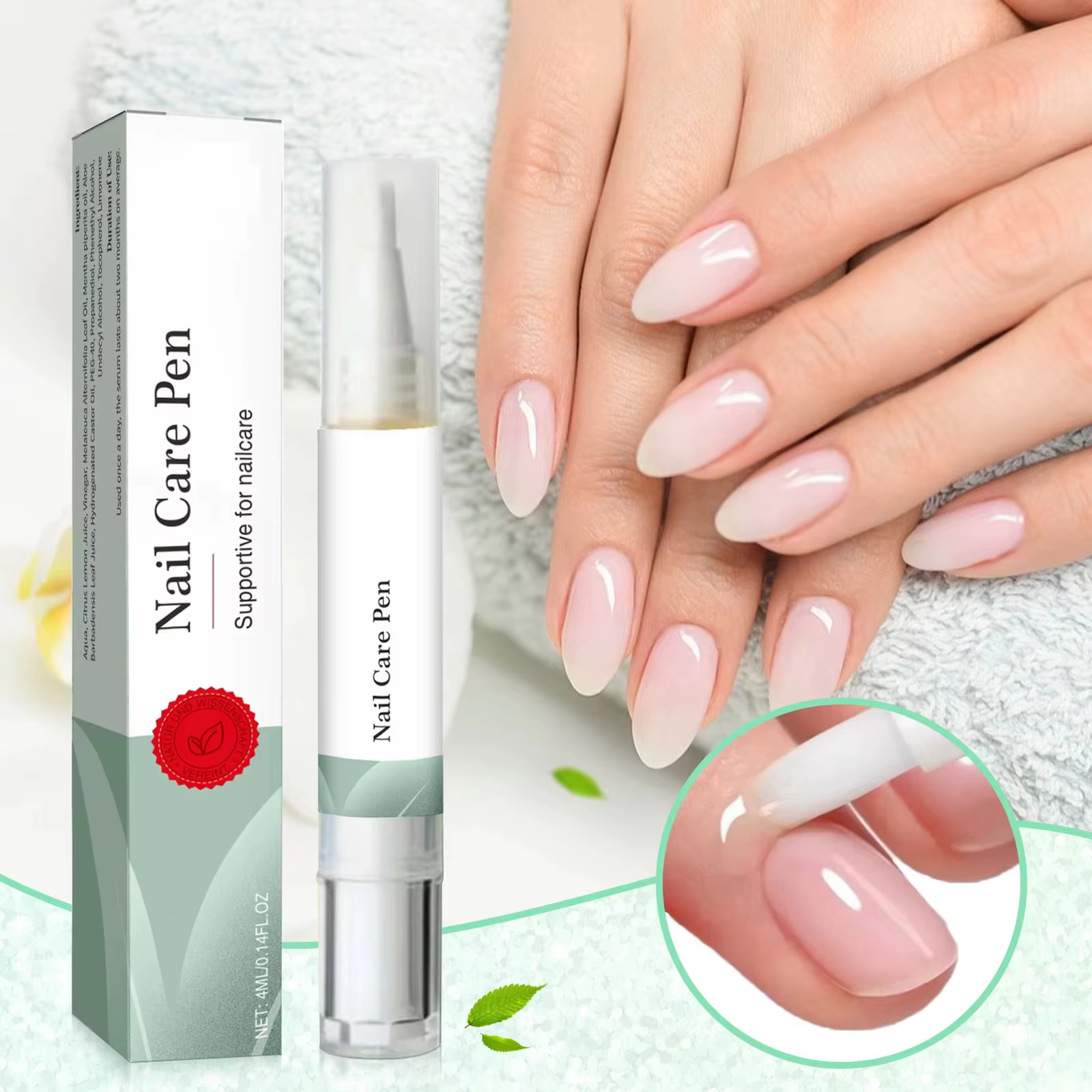 Stylo réparateur pour ongles enrichi en antioxydants 4 ml - Avec des huiles naturelles pour hydrater