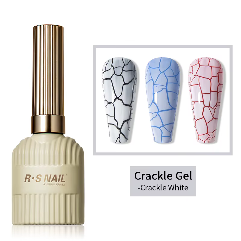 RSNAIL Crackle Gel vernis à ongles naturel sec bricolage Nail Art Cracking Gel vernis Crackle noir b