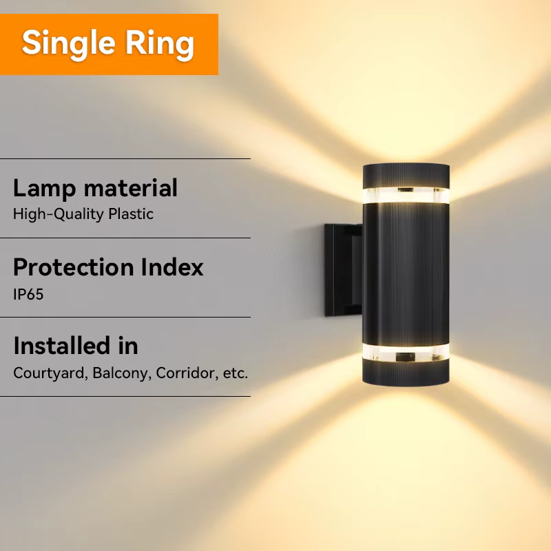LED appliques extérieures E27 haut vers le bas applique murale extérieure IP65 LED étanche applique 