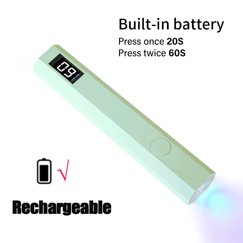 Lampe à LED UV réglable LULAA, rechargeable, portable, pour le séchage du gel, mini-séchoir à ongles