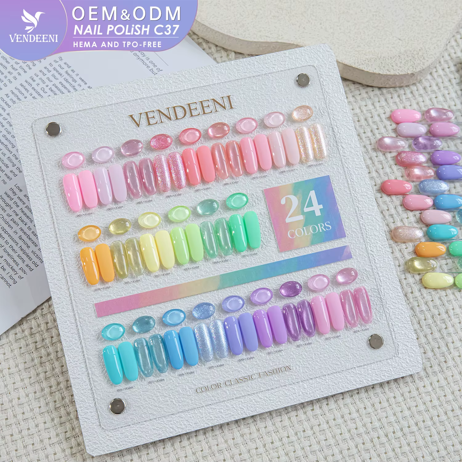 Ensemble de vernis à ongles en gel 24 couleurs 15 ml, rose, bleu, vert, couleur macaron pour ongles,