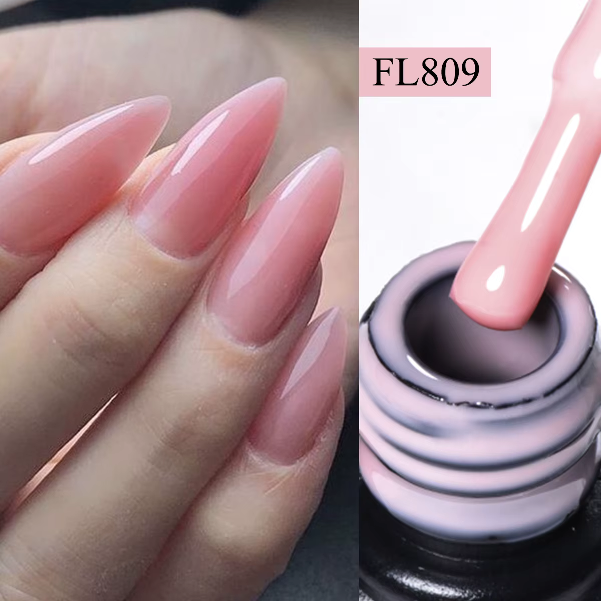 FOUR LILY 10ML vernis à ongles Gel à Base de caoutchouc rose nu couleur blanc laiteux Semi Permanent
