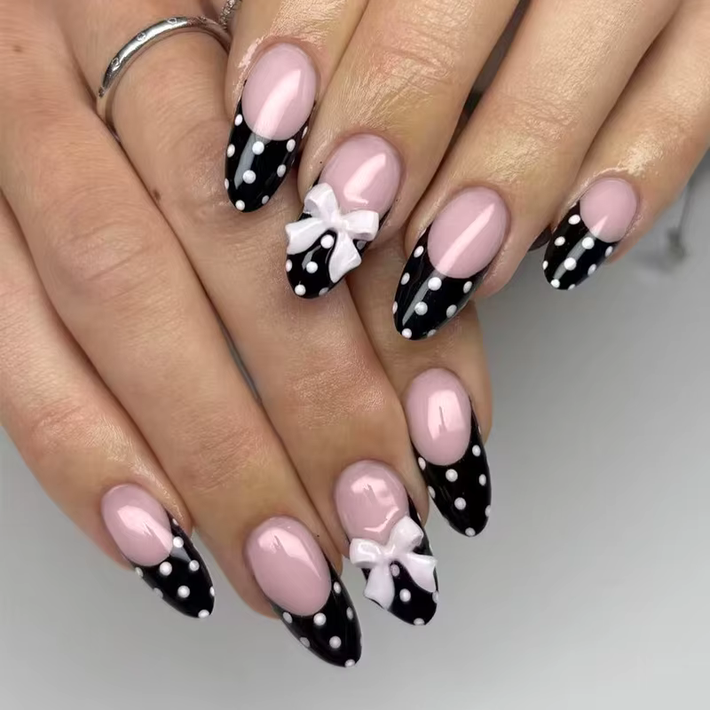 Faux nœud papillon portable à couverture complète pour femmes et filles, French souhaits on N64.3D,