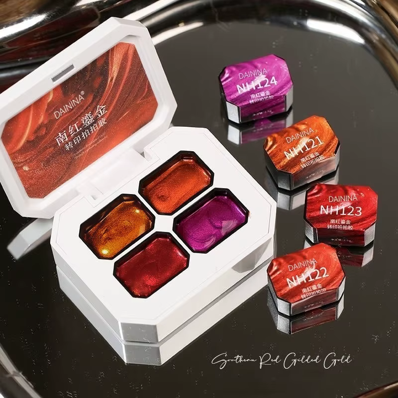 Vernis à ongles Gel pour peinture Pat, 4 couleurs, haute Saturation, populaire, noir et blanc, Semi-