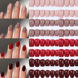 Faux ongles cercueil moyens avec pendentif à nœud 3d, 96 pièces, ongles acryliques en forme de cœur,