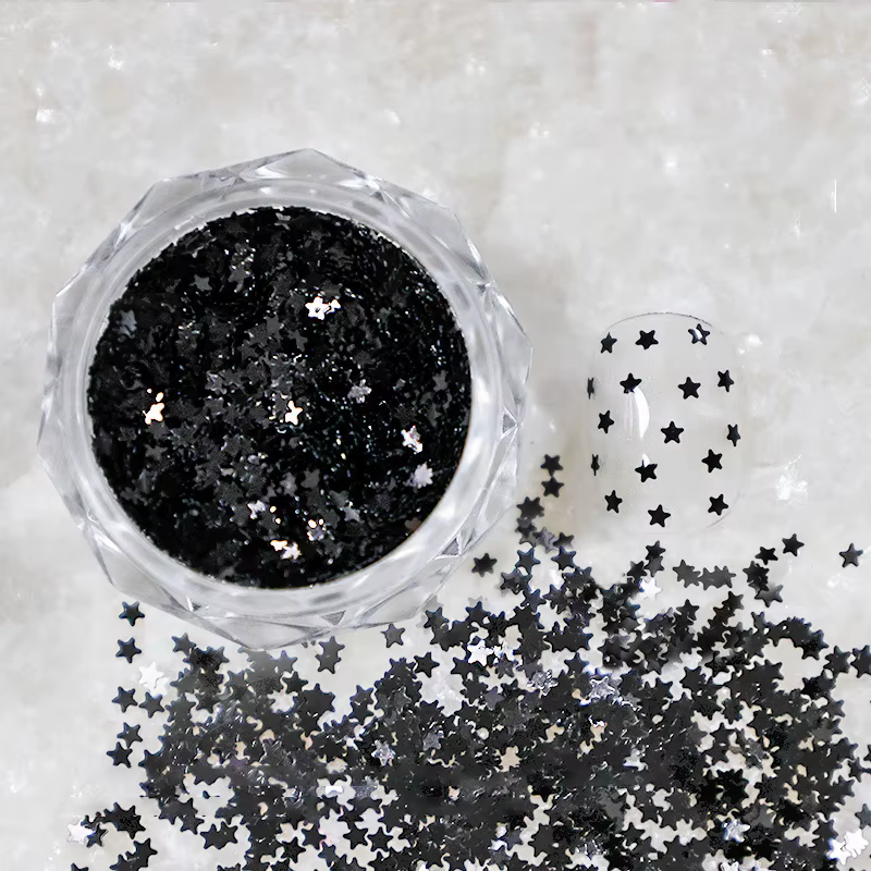 1 pot 1mm Mini étoile scintillante ongles paillettes scintillantes décoration des ongles Salon de ma