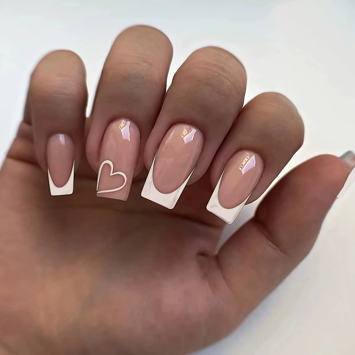 Faux ongles à pression de style français N64.Art, ensemble de manucure, beauté, plusieurs styles au