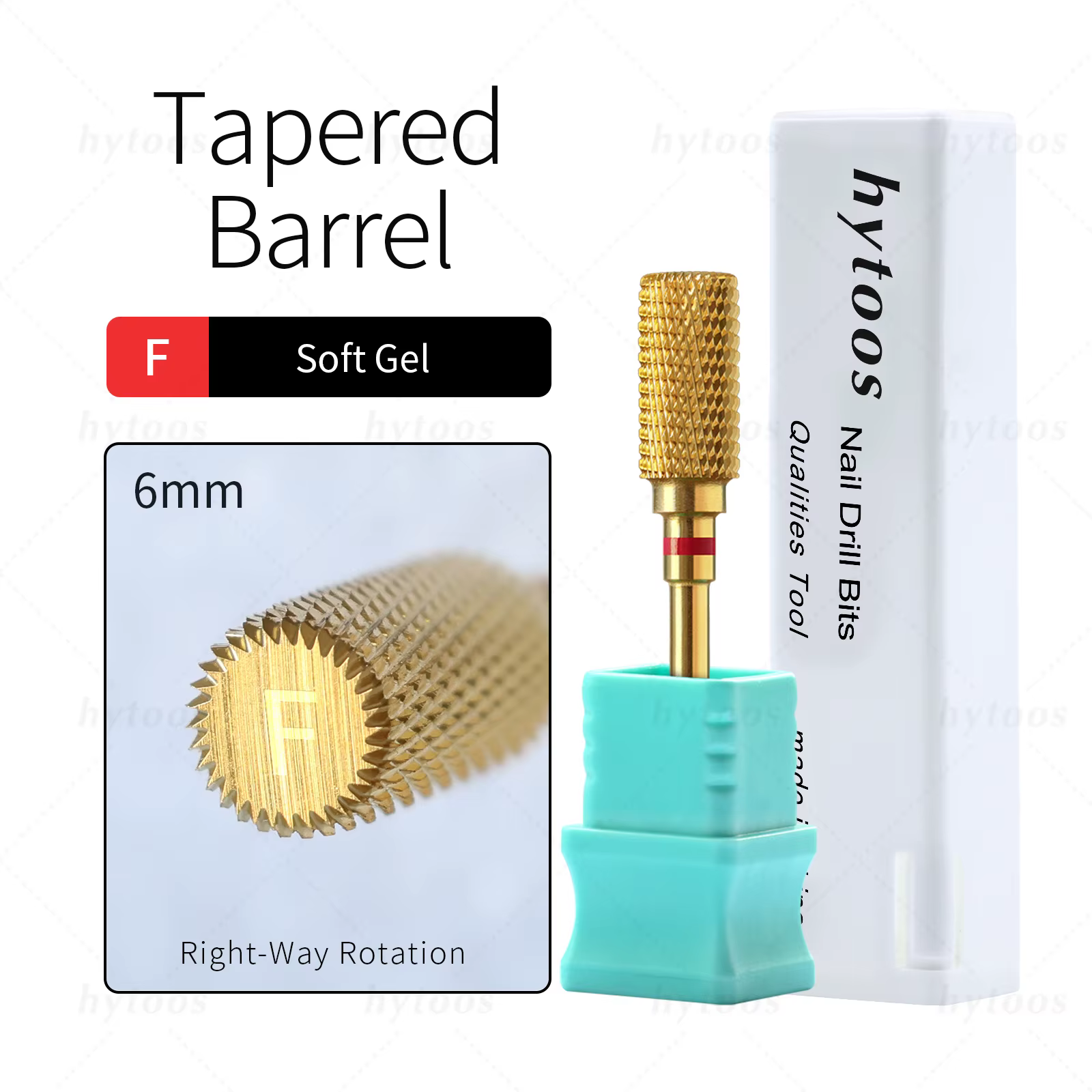HYTOOS Embouts de ponceuse à ongles professionnels en titane anti-poussière, embouts de manucure éle