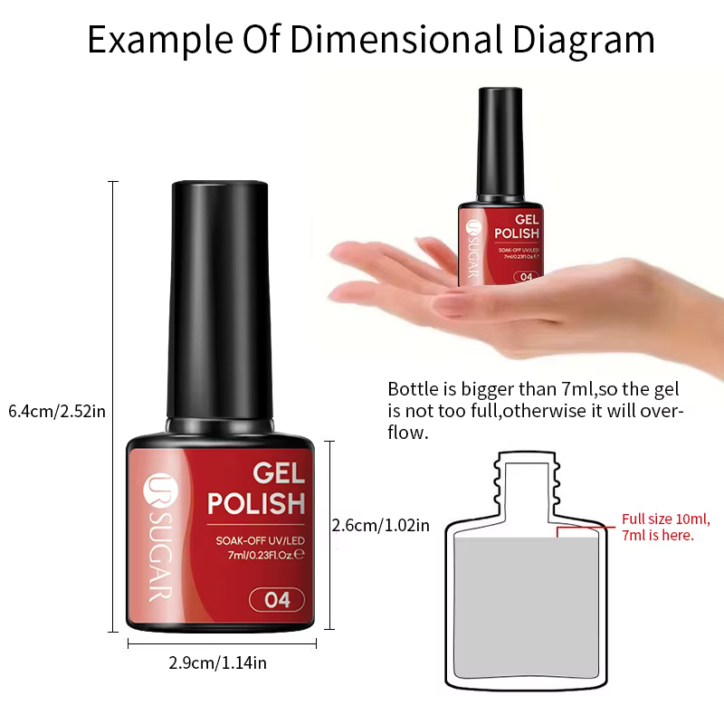 UR SUGAR 7ml toutes saisons Gel vernis à ongles ensemble nu rose rouge paillettes Semi Permanent UV 