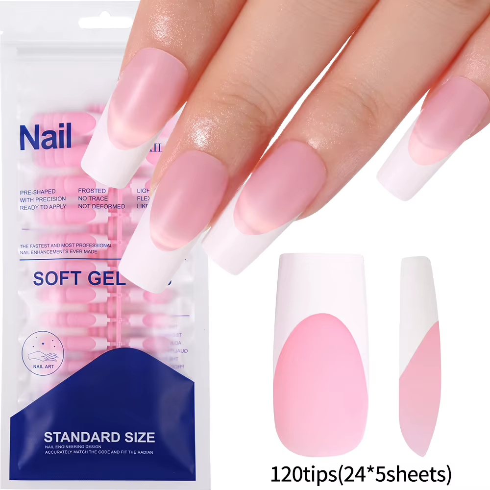 120/150/360 pièces amande rose français presse sur ongles brillant amande fini faux ongles conseils 