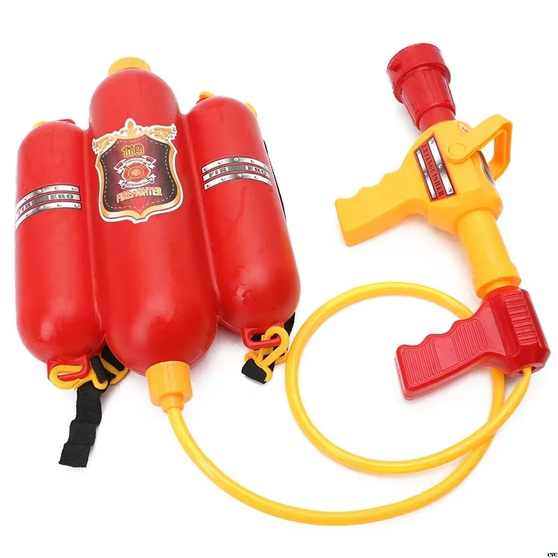 Pistolet à eau de pompier avec sac à dos, grande capacité, pour jeu de rôle et piscine