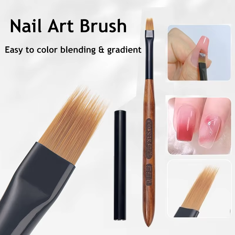 Brosse à ongles en bois dégradé, stylo ombré en acrylique, bricolage, pinceaux pour Gel UV, dessin d