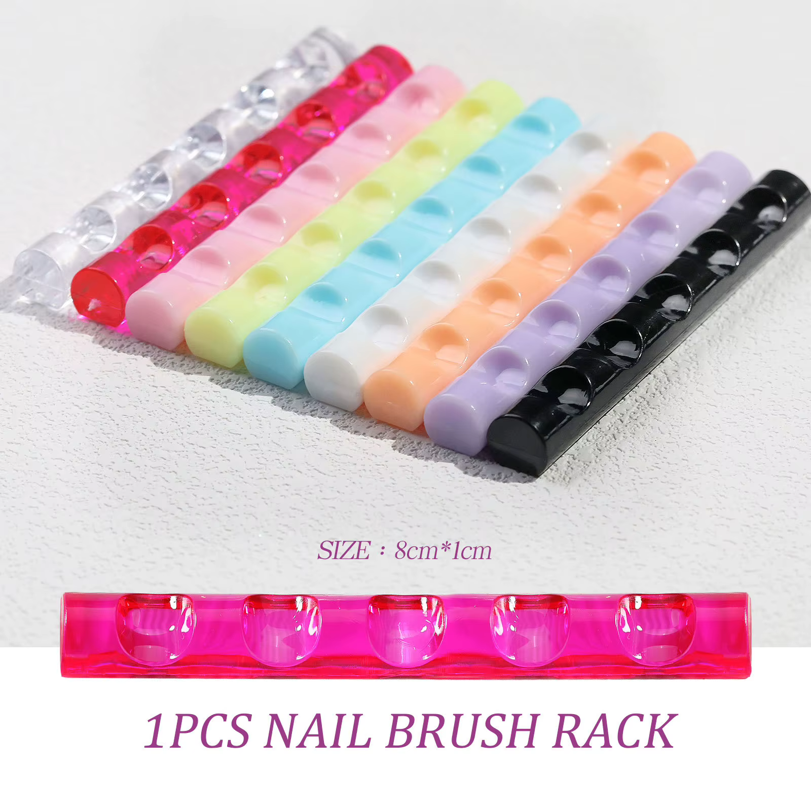 Étagère pour brosse à ongles transparente en acrylique, 5 grilles, Mini support Portable pour stylo