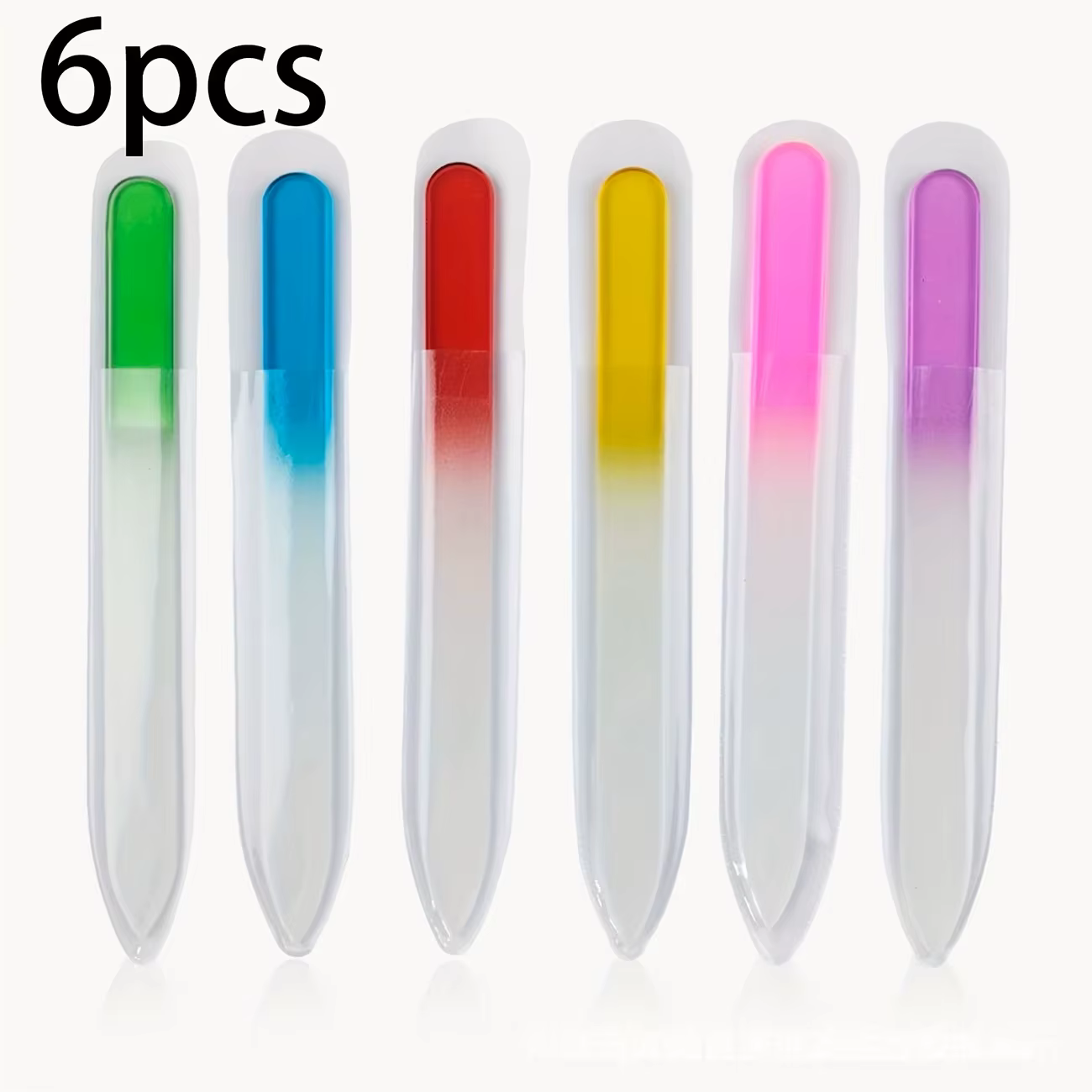 6 limes à ongles en verre cristal, limes à ongles en verre tchèque, outils de manucure professionnel