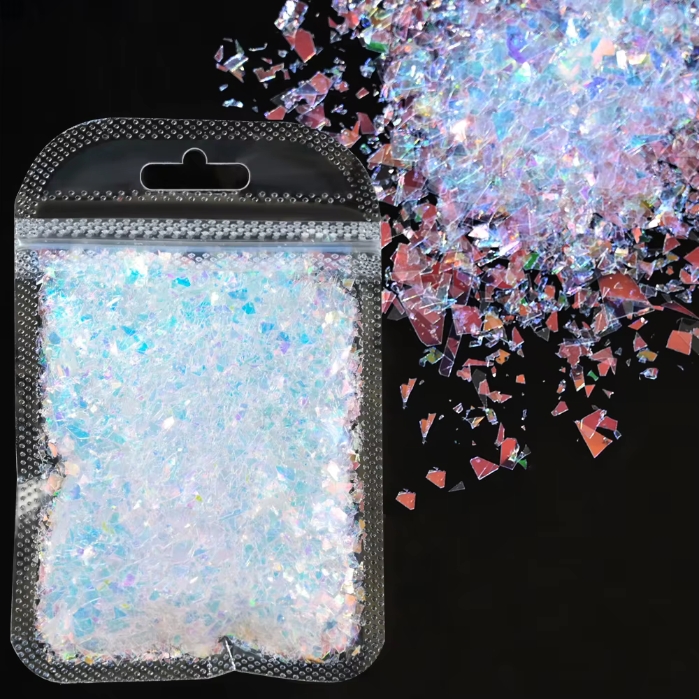 Paillettes fluorescentes tête de Mickey pour ongles, 10 g/sac, couleurs mélangées 3D en forme d'étoi
