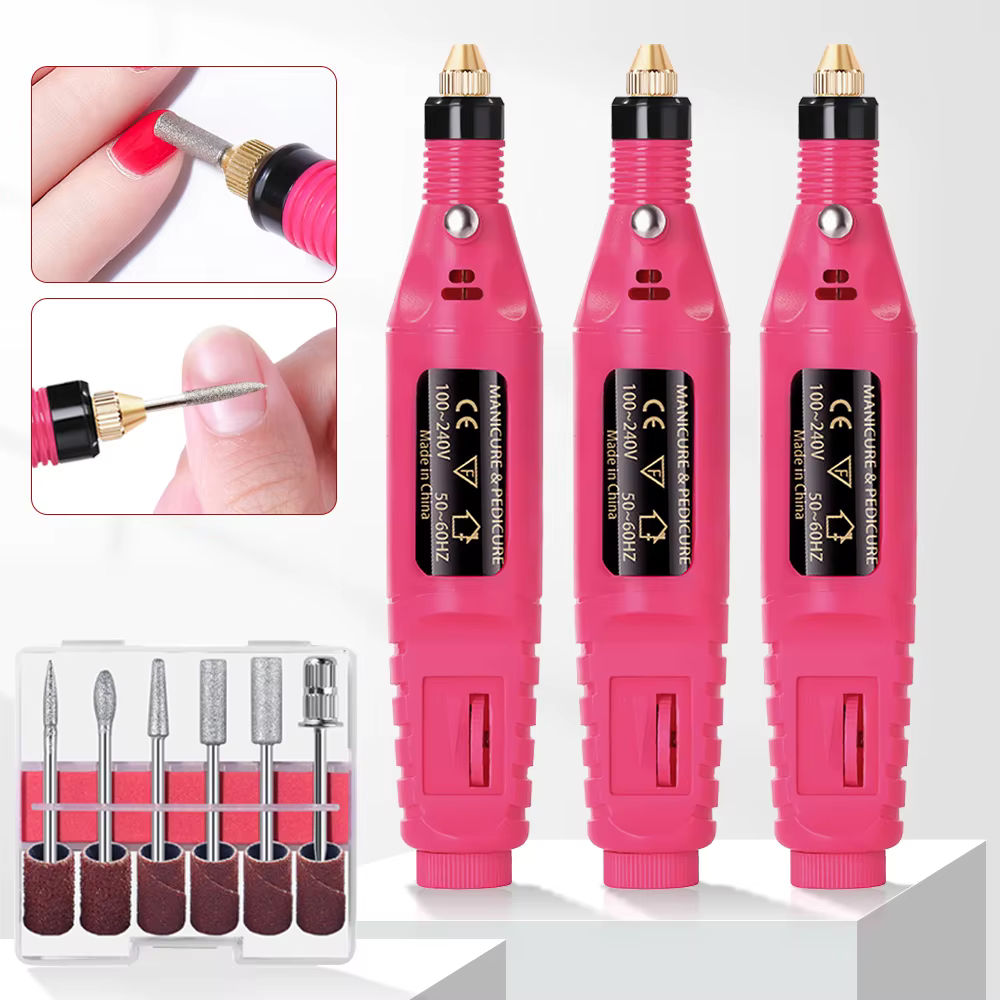 LULAA perceuse à ongles électrique ensemble pédicure équipement de meulage moulin pour manucure prof