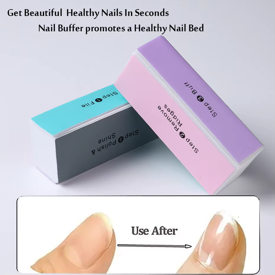 Tampons à ongles en éponge 4 côtés, bloc de ponçage coloré, meulage, polissage, lime à ongles, outil