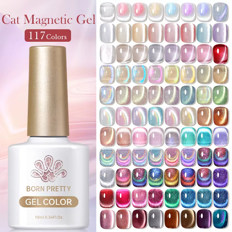 BORN PRETTY 117 couleurs chat Gel magnétique vernis à ongles 10ml couverture complète vernis Semi Pe