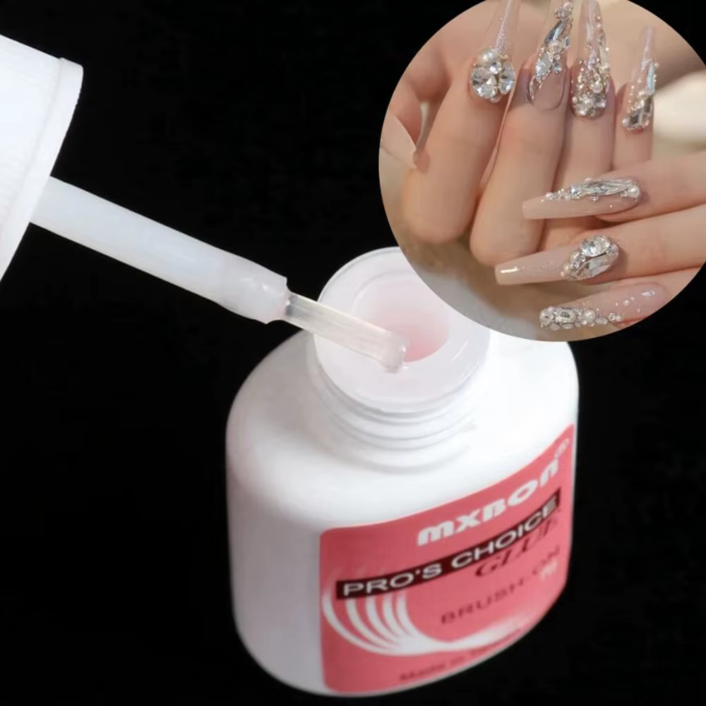 Colle à ongles à séchage rapide, 7g x 3 pots/ensemble, colle Super forte pour faux ongles et strass 