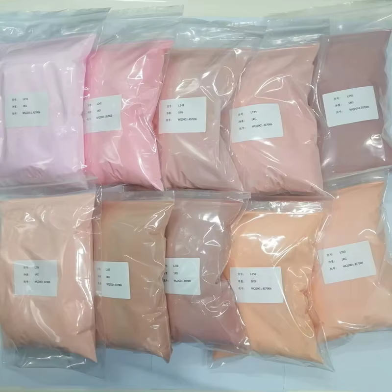 Poudre acrylique pour ongles nus en vrac, 50g/100g, 4 en 1, couleurs unies, poudres de cristal, Exte