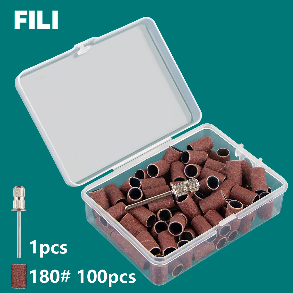 100 pièces 80 #   120 #   180 #   240 #   Bandes de ponçage zèbre, forets pour enlever le Gel des on