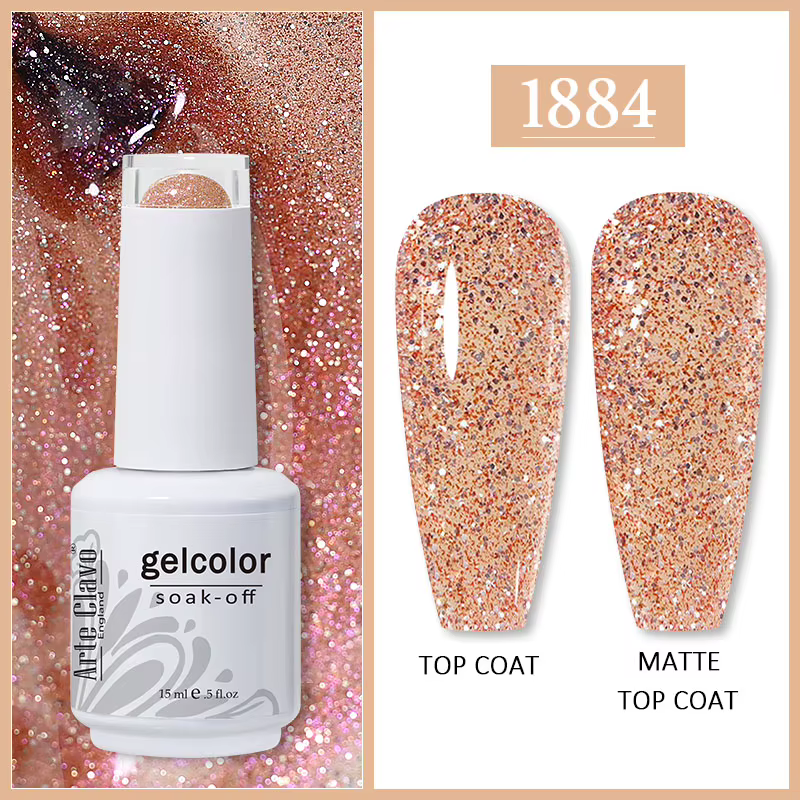 Arte Clavo 99 couleurs 15ML Gel vernis à ongles violet paillettes paillettes Base de manucure mat co