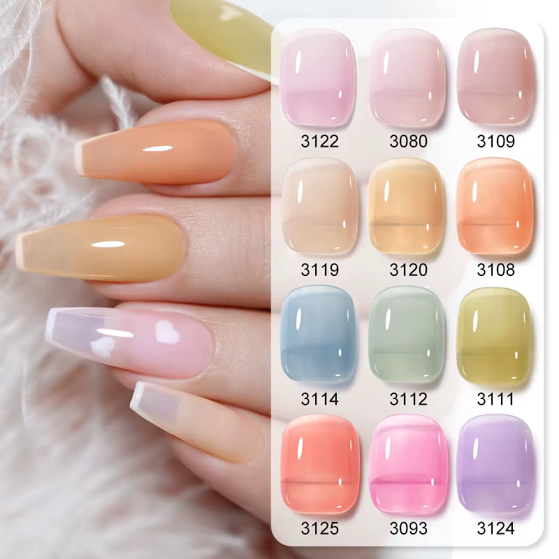 Clou Beaute Semi-transparent gelée couleur UV Gel manucure Gel ongles fournitures pour les professio