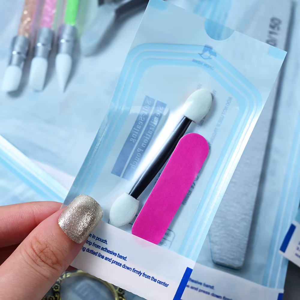 Sacs de stérilisation vides jetables pour Nail Art, 200 pièces/boîte, 26x14cm, pochettes de stérilis