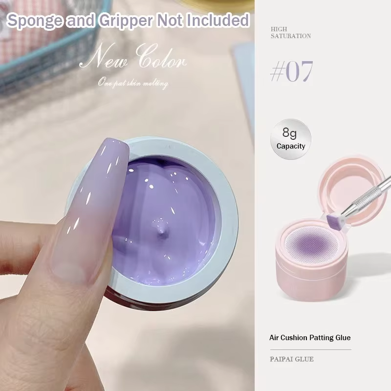 Colle pour vernis à ongles, 12 couleurs, peinture Pat, coussin d'air, couleur rose, haute Saturation