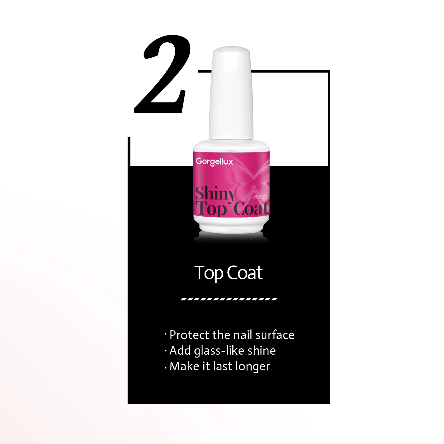 Gorgellux Top Coat Gel Effet Goutte d'Eau Sans HEMA/TPO 15ml Sans Résidu Longue Durée Effet 3D Eau R