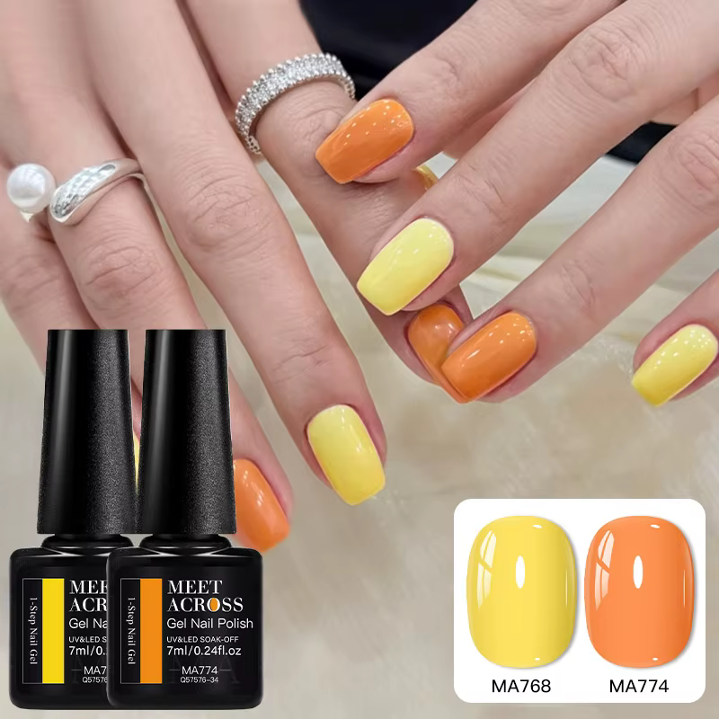 Vernis à ongles Gel noir blanc, combinaisons de couleurs multiples, décorations Nail Art à faire soi