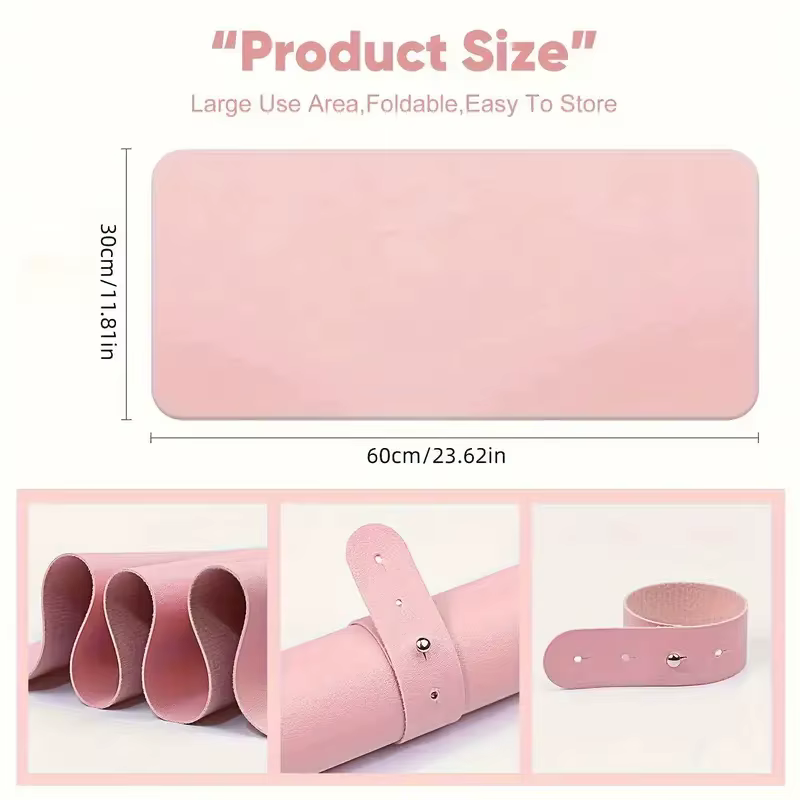 Tapis de Table pour Nail Art, doux et pliable, repose-main pour manucure, imperméable, anti-rayures,