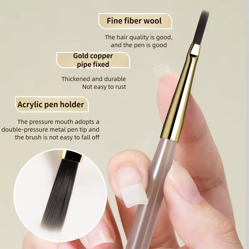Ensemble de pinceaux pour Nail Art à carreaux français, stylo à dessin à motif de grille de ligne po