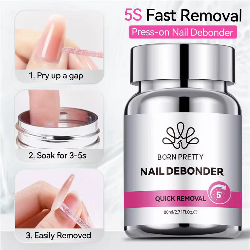 Dissolvant pour ongles 80ml – Bouteille de trempage à dissolution rapide avec éponge – Kit professio