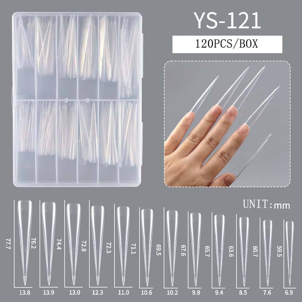 Embouts d'ongles artistiques à pointes Extra longues pour Salon, ongles artificiels Extra longs, Sty