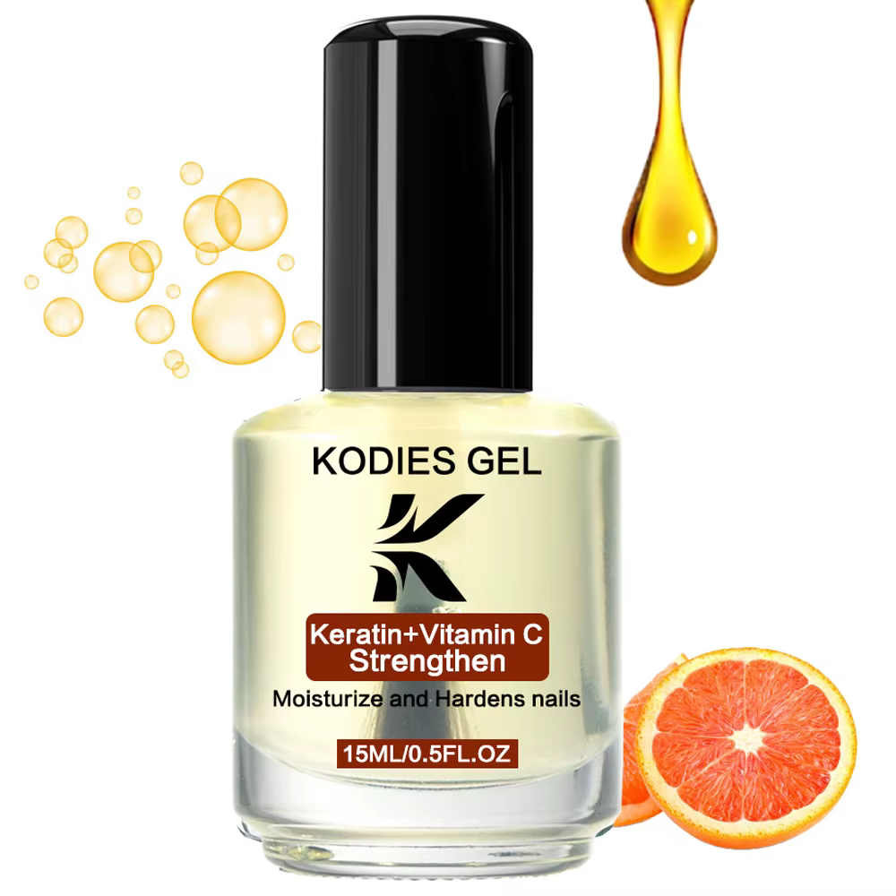 KODIES GEL kératine vitamine C huile pour cuticules renforcement des ongles 15ML hydrater et indique