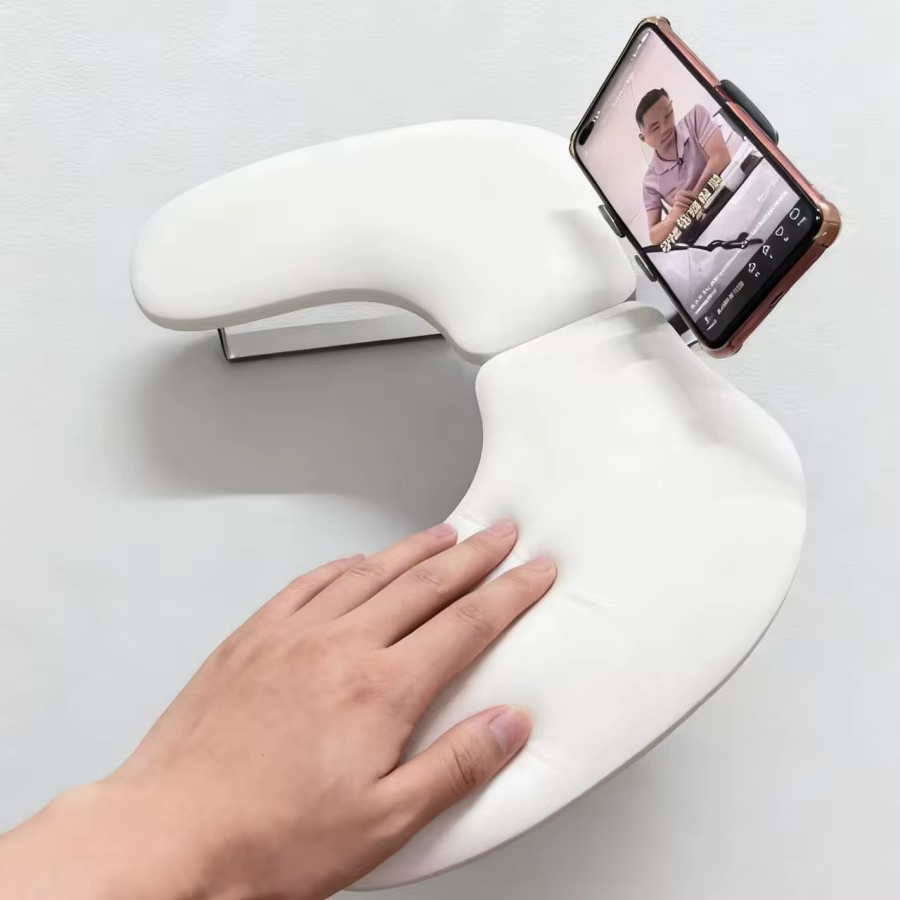 Coussin de main en forme de papillon pour nail art avec support pour téléphone, détachable, un excel