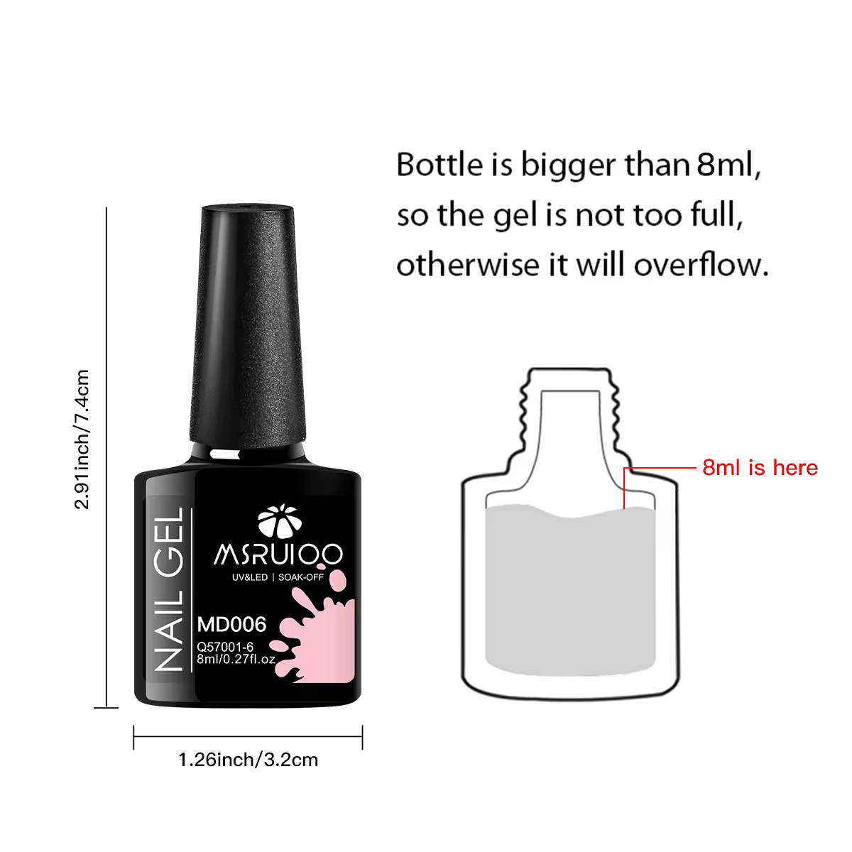 MSRUIOO 6 pièces nu rose Gel vernis à ongles ensemble paillettes coloré Semi Permanent UV Gel Kits b