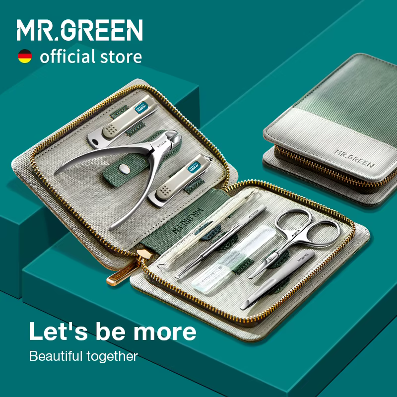MR.GREEN-Ensemble de Manucure et Pédicure en Acier Inoxydable, Coupe-Ongles Professionnel, Outils av