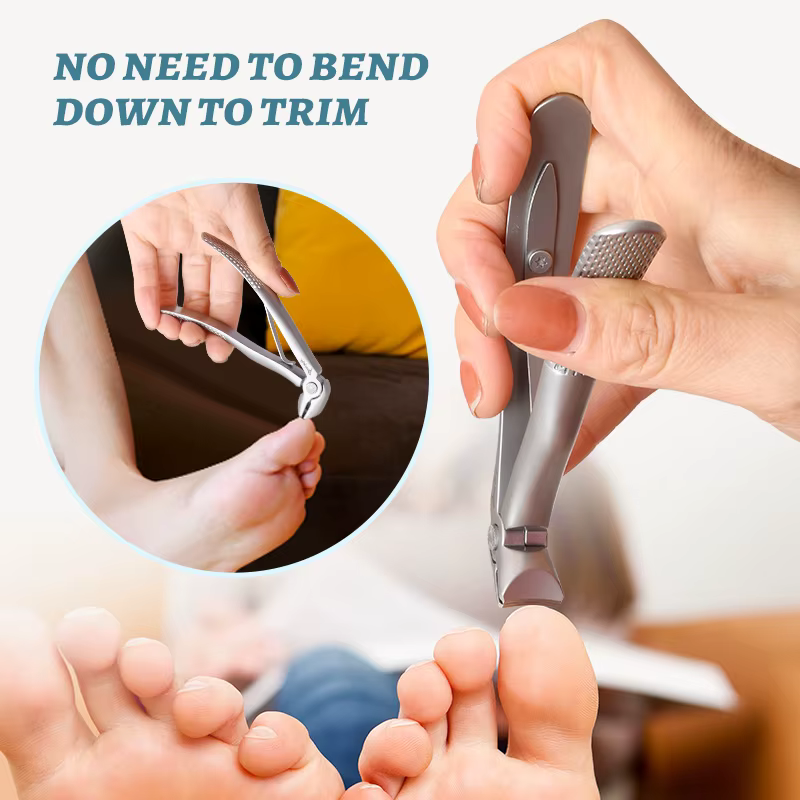 Coupe-ongles pliant pour une coupe facile des ongles épais, des ongles durs, en acier inoxydable, no