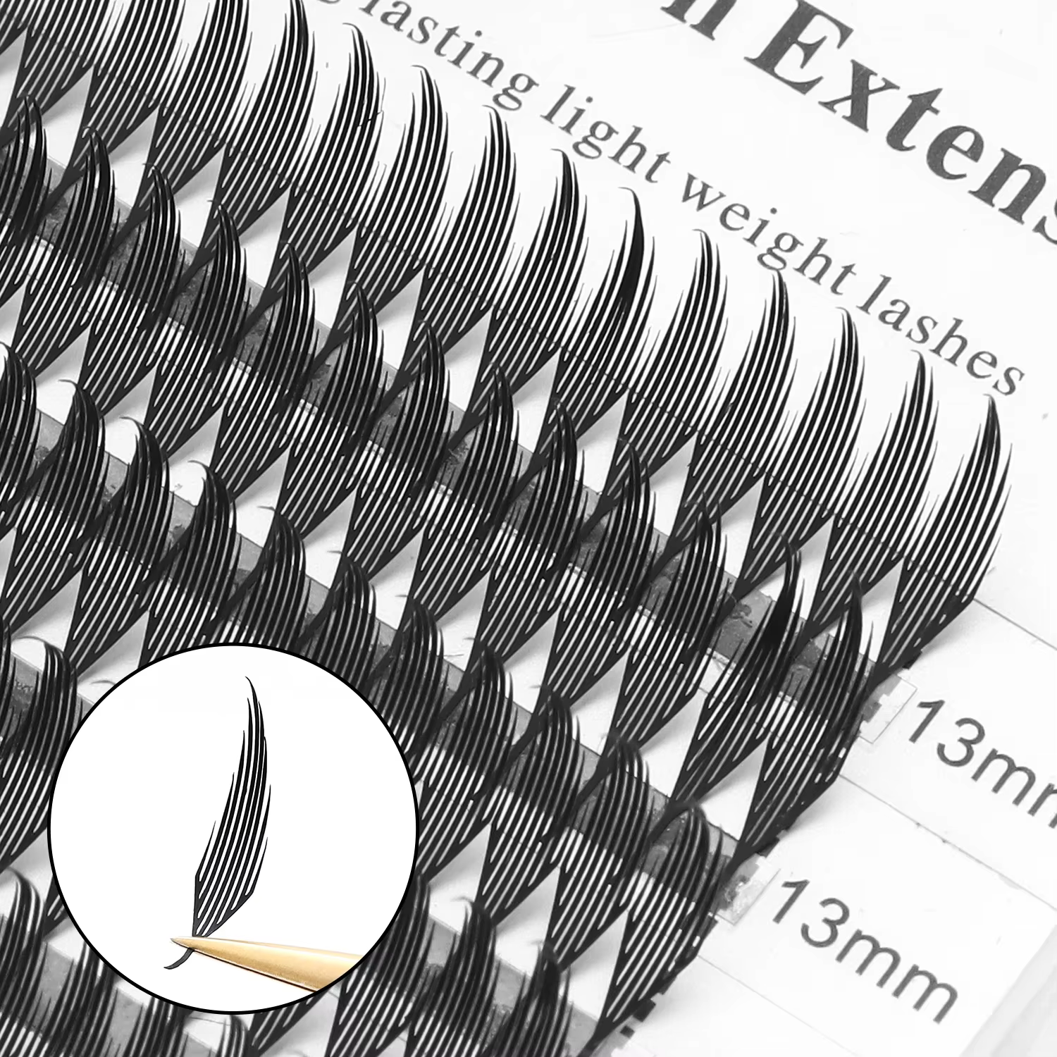 XIUSUZAKI bande dessinée flèche cils floraison automatique préfabriqués ventilateurs Extensions de c