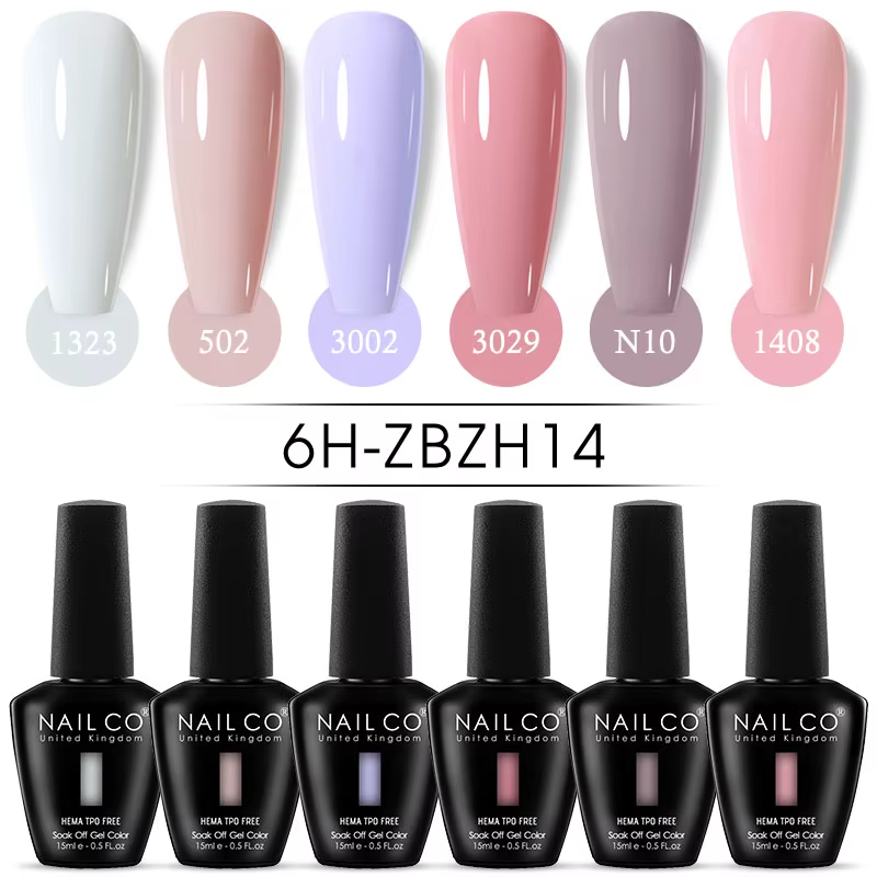 NAILCO – ensemble de vernis à ongles en gel, 6 pièces, 15 ml, parfait pour le vernis à ongles en gel