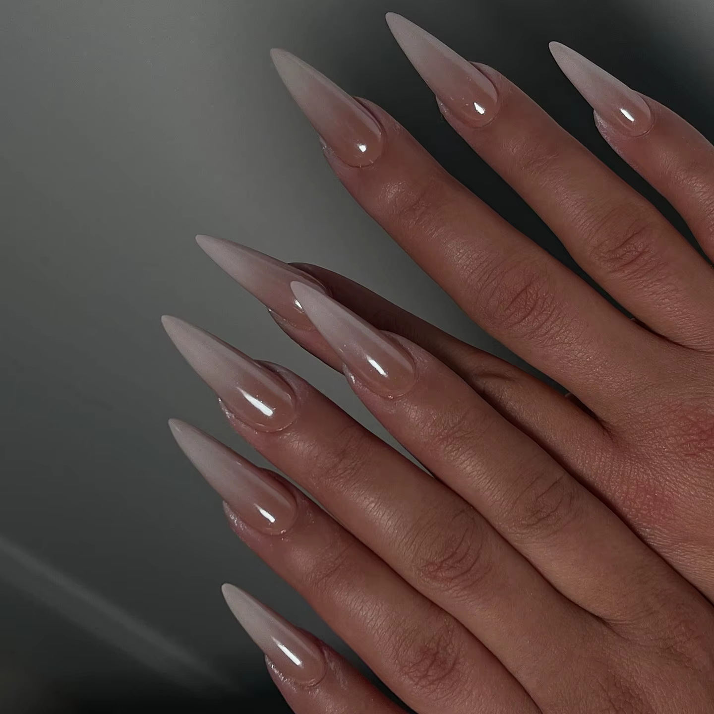 24 pièces faux ongles œil de chat bleu portable longs faux ongles aiguilles Simple presse sur Nail A