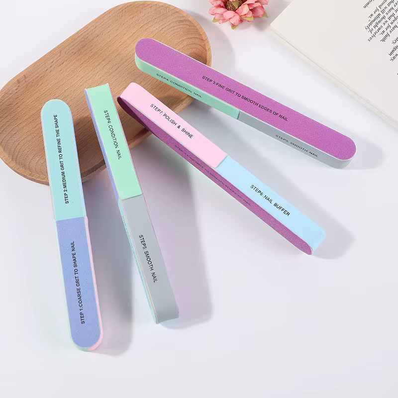 10/3 pièces bloc tampon à ongles 7 voies limes à ongles outils professionnels de soins des ongles bl