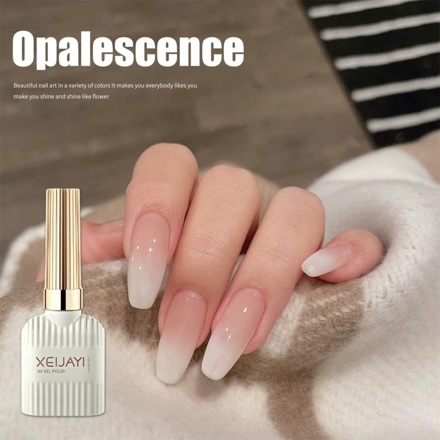 Vernis à ongles Gel blanc laiteux Pudding, vernis Gel UV de couleur Pure, pour les professionnels dé