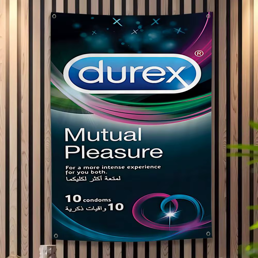 Préservatif Sexy de marque D-Durexes, grand drapeau imprimé, Art, salle de Science-Fiction, décorati