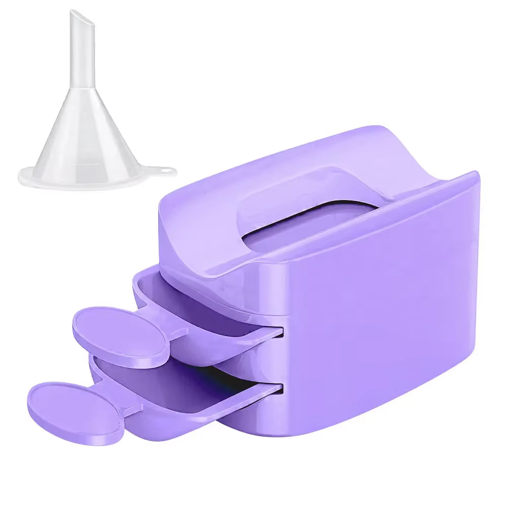 Kit de boîte de rangement pour accessoires d'art d'ongle, poudre de biscuits scintillante, boîte de 