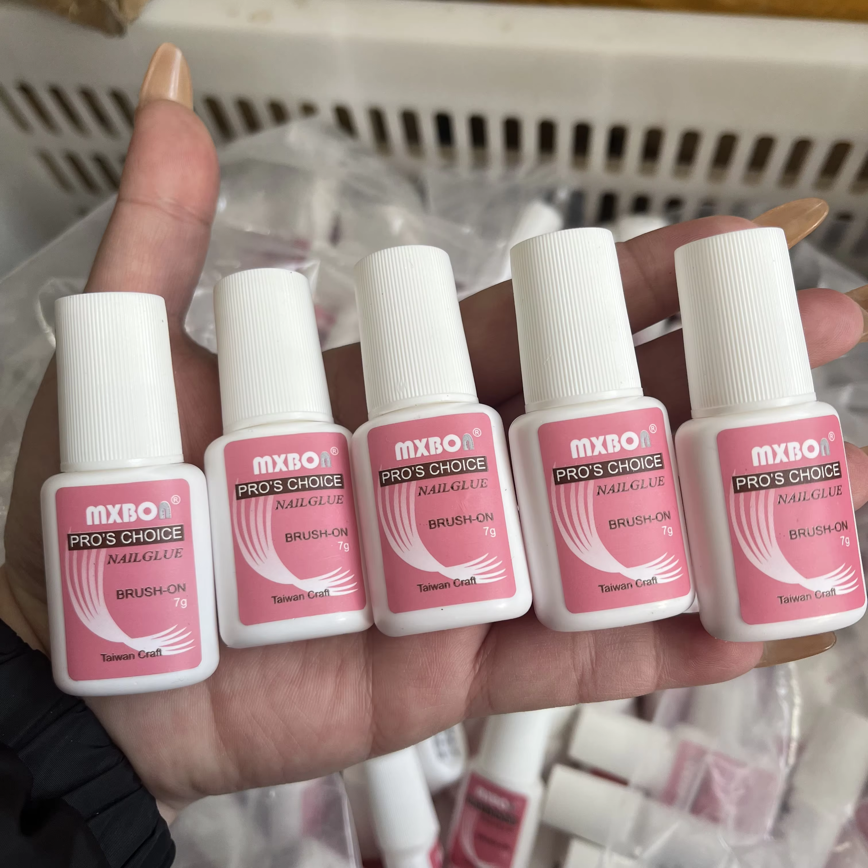 1/3/5 pièces 7g Super fort clair Gel imperméable à l'eau colle pour ongles à pression et ongles en a
