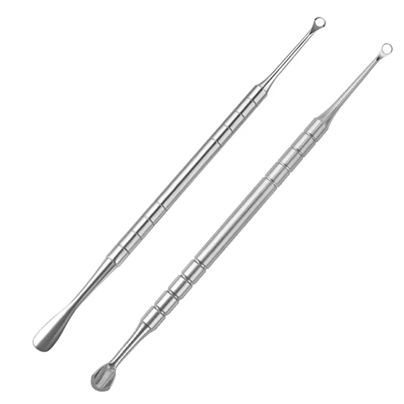 Nouveau dissolvant de cuticules à tête biseautée à Double extrémité, dissolvant de cuticules en acie