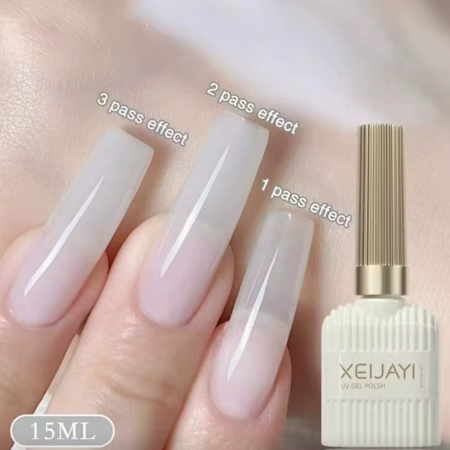 XEIJAYI 15ml Vernis à ongles gel couleur unie, gel UV/LED pour manucure, salon à domicile, DIY